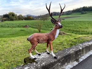 Als Weihnachtsbeleuchtung Hirsch: XL Hirsch Weihnachtsdeko, 114 cm hoch 6