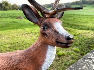 Als Weihnachtsbeleuchtung Hirsch: XL Hirsch Weihnachtsdeko, 114 cm hoch 5