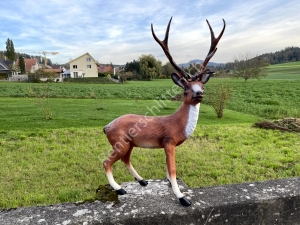 Als Weihnachtsbeleuchtung Hirsch: XL Hirsch Weihnachtsdeko, 114 cm hoch 1