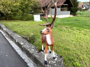 Als Weihnachtsbeleuchtung Hirsch: XL Hirsch Weihnachtsdeko, 114 cm hoch 3