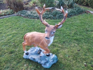 Frohe Weihnachten Hirsch, gross, 109 cm hoch