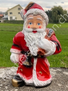 Weihnachtsmann klein, 38cm hoch, Weihnachtsmann Figur für draussen und drinnen