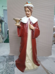 Balthasar, stehend, Weihnachtskrippe Figur 128 cm hoch, Grosse Krippenfigur für draussen