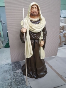 Josef, stehend, Weihnachtskrippe Figur 118 cm hoch, Grosse Krippenfigur für draussen