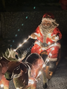 Weihnachtsbeleuchtung Rentier mit Schlitten 130cm mit LED Zügel