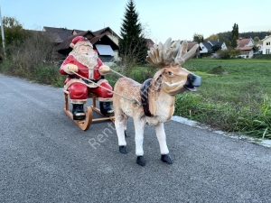 Weihnachtsbeleuchtung LED Rentier mit Schlitten - ohne LED Zügel