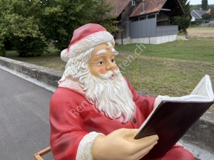 Rentier mit Schlitten und Weihnachtsmann Figur 5